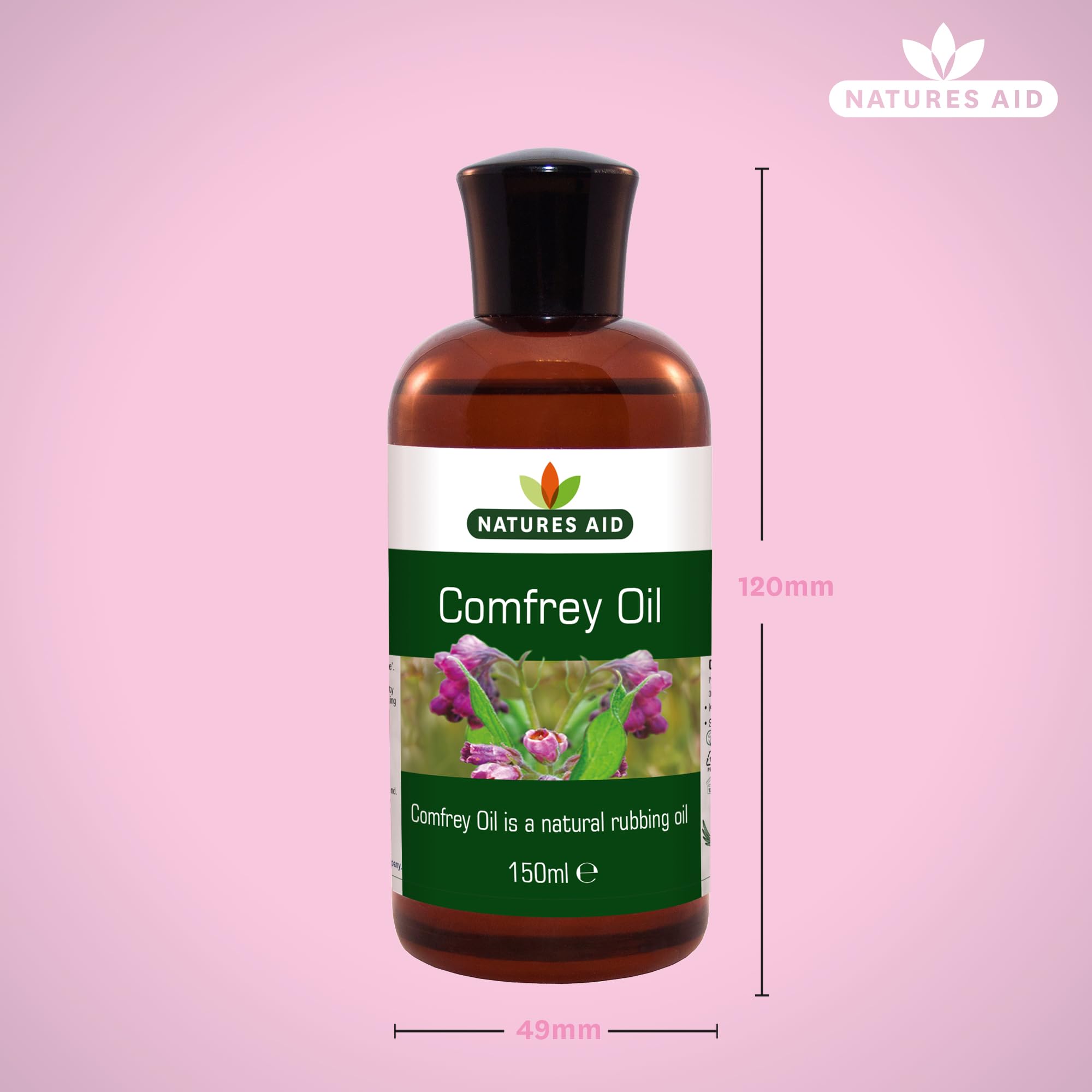 Natures Aid Comfrey Oil 150ml massage scene for soothing relief after activity