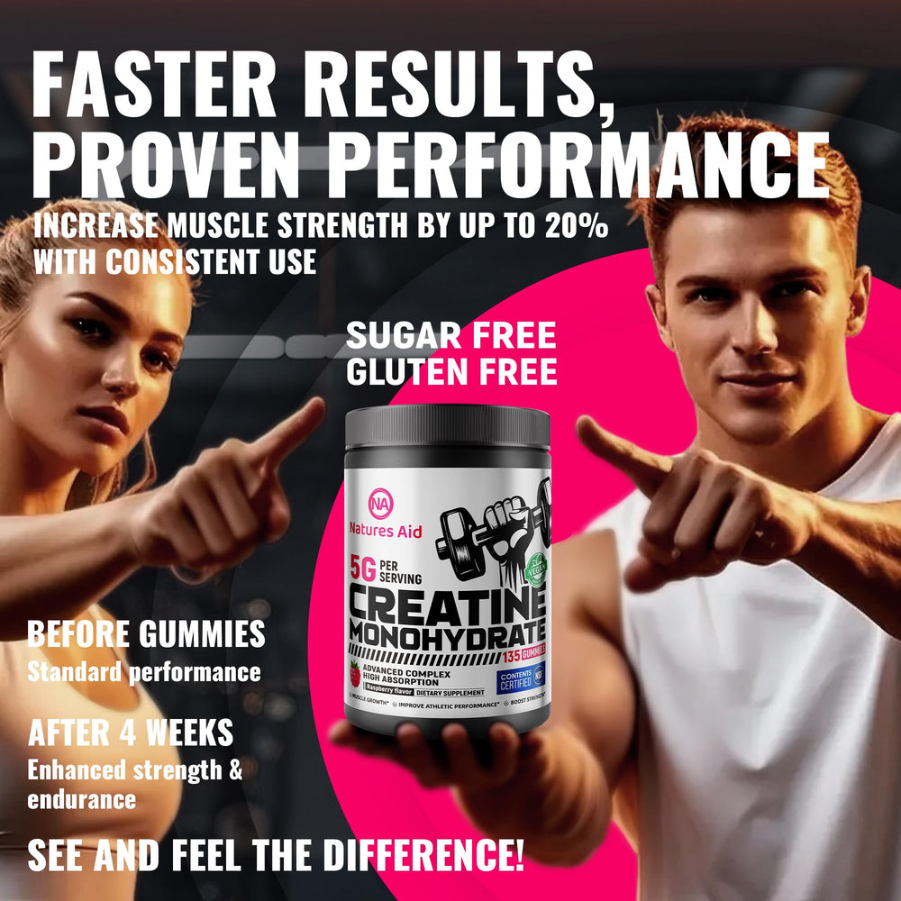 Natures Aid Creatine Gummy endurance support for training sessions