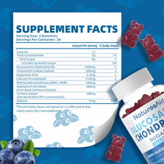 Natures Aid gummies bite-sized candies support daily mobility with elderberry flavor.