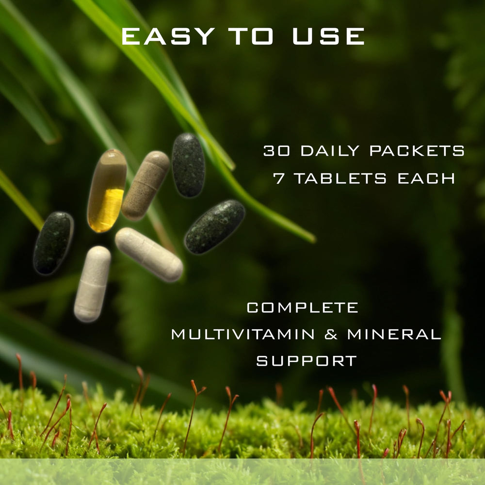 Nature's Aid Holistic Wellness Men's 7 Daily Multivitamins capsules close-up