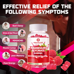 Natures Aid Magnesium Glycinate Gummies ingredients label highlights vitamin D and B6