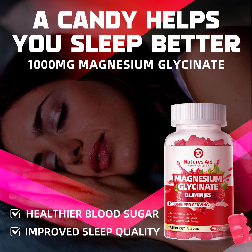 Natures Aid Magnesium Glycinate Gummies soft chew texture for easy daily use
