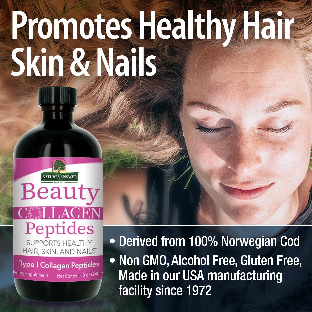 Nature's Answer Beauty Collagen in glass water demonstrates versatile mixability