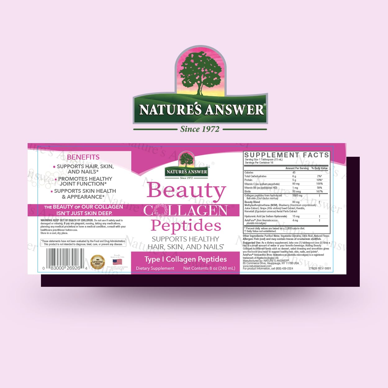 Nature's Answer Beauty Collagen pours into glass for a smooth daily routine