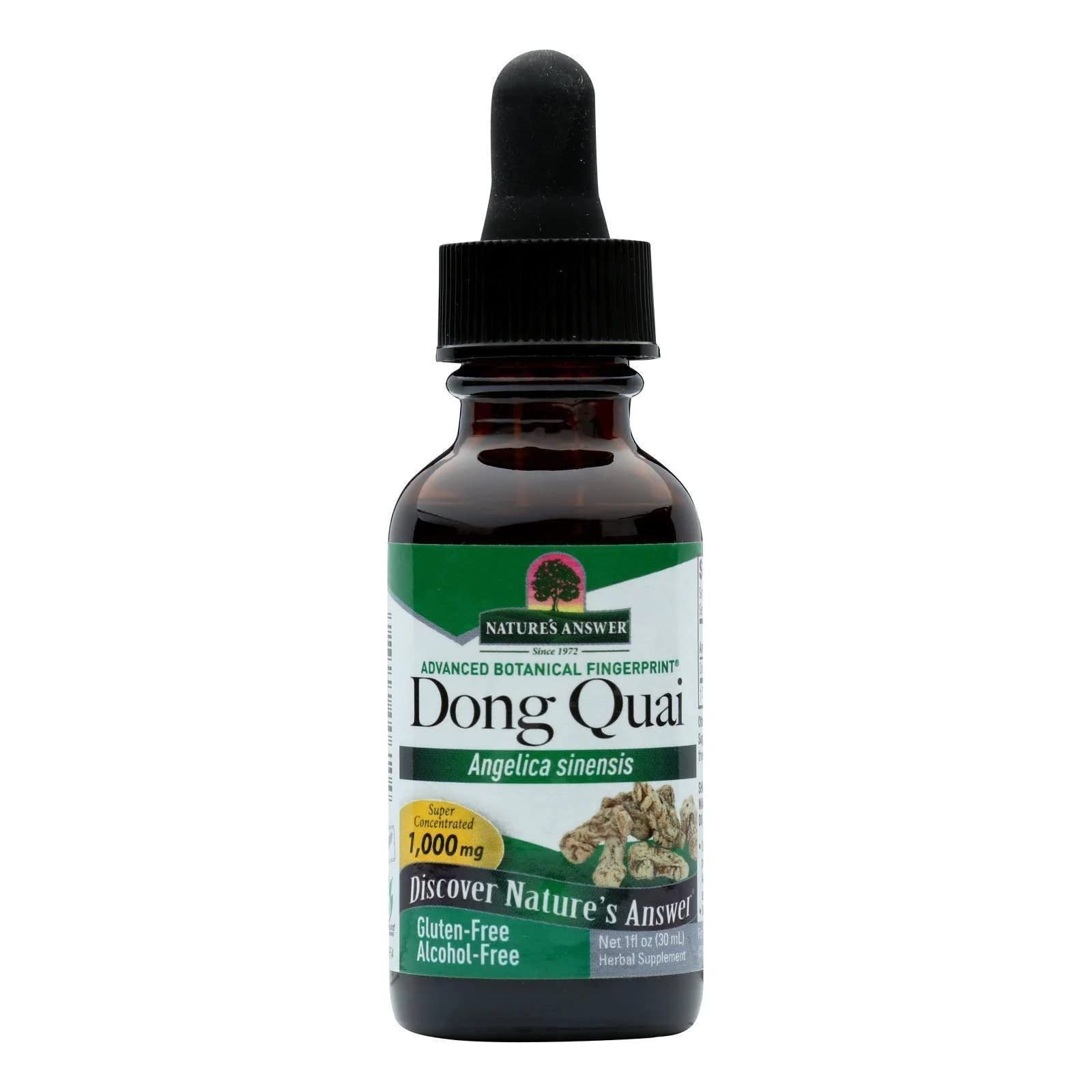 Nature's Answer Dong Quai root fluid extract bottle for holistic female wellness