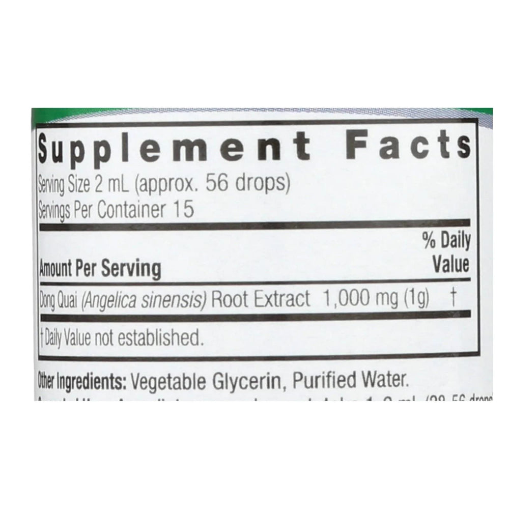 Nature's Answer Dong Quai root fluid extract pour bottle supports daily hormonal balance