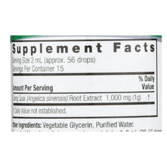 Nature's Answer Dong Quai root fluid extract pour bottle supports daily hormonal balance
