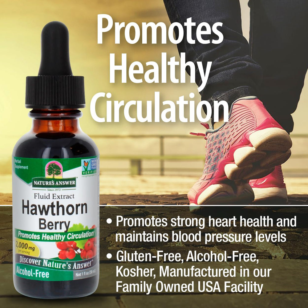 Nature's Answer Hawthorn Berries dropper-use for precise home dosing.