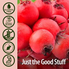 Nature's Answer Hawthorn Berries glass bottle preserves potency and purity.