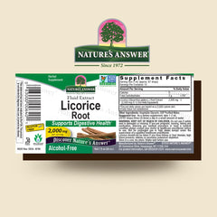 Nature's Answer Licorice Root bottle label with product details