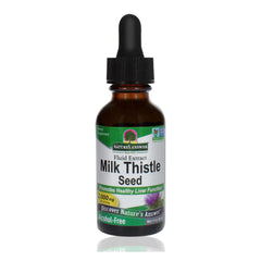 Nature's Answer Milk Thistle alcohol-free extract bottle showing premium liver-support formula
