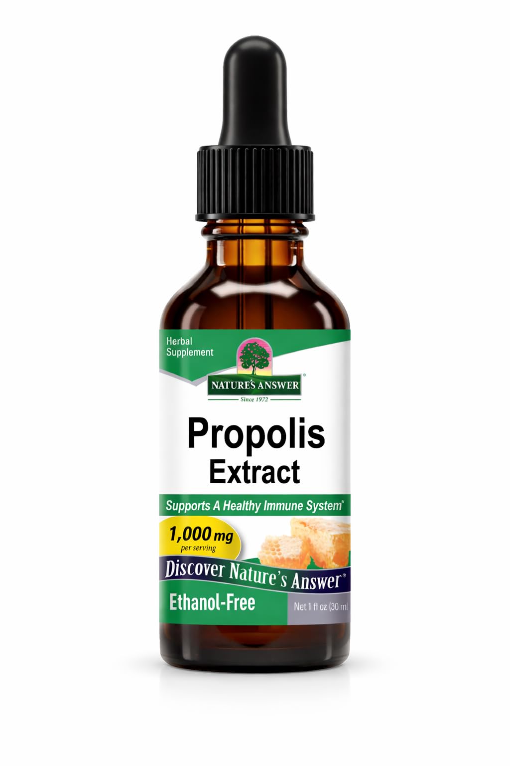 Nature's Answer Propolis Resin Extract bottle for holistic daily immune support.