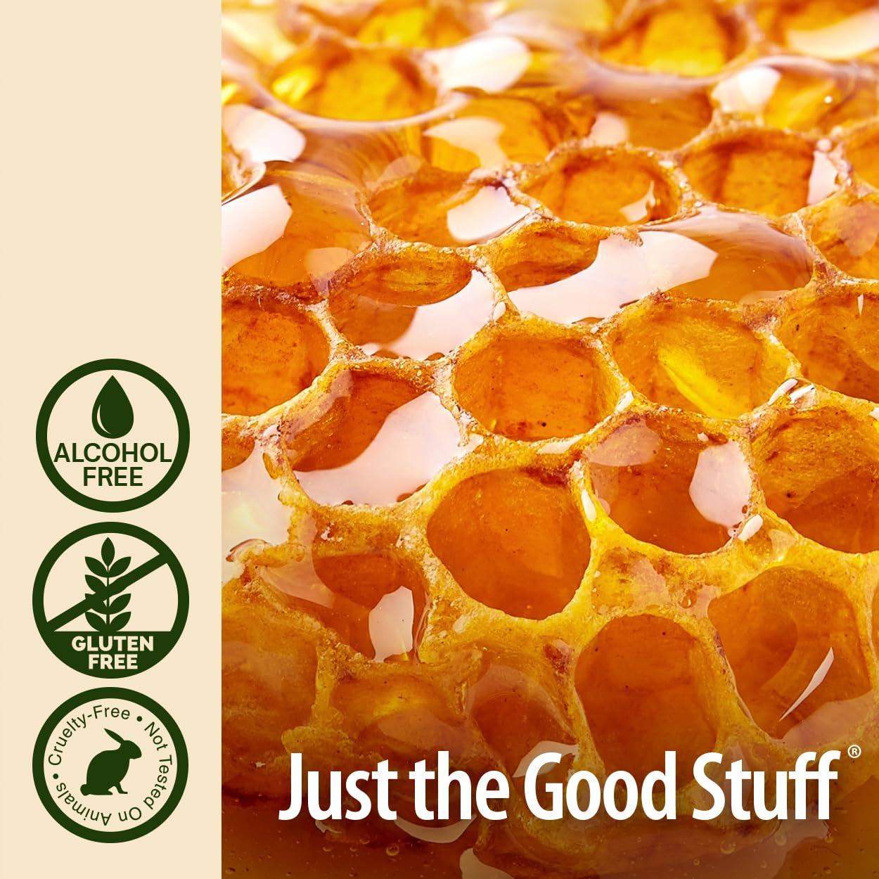 Vegan symbol beside Nature's Answer Propolis Resin Extract.