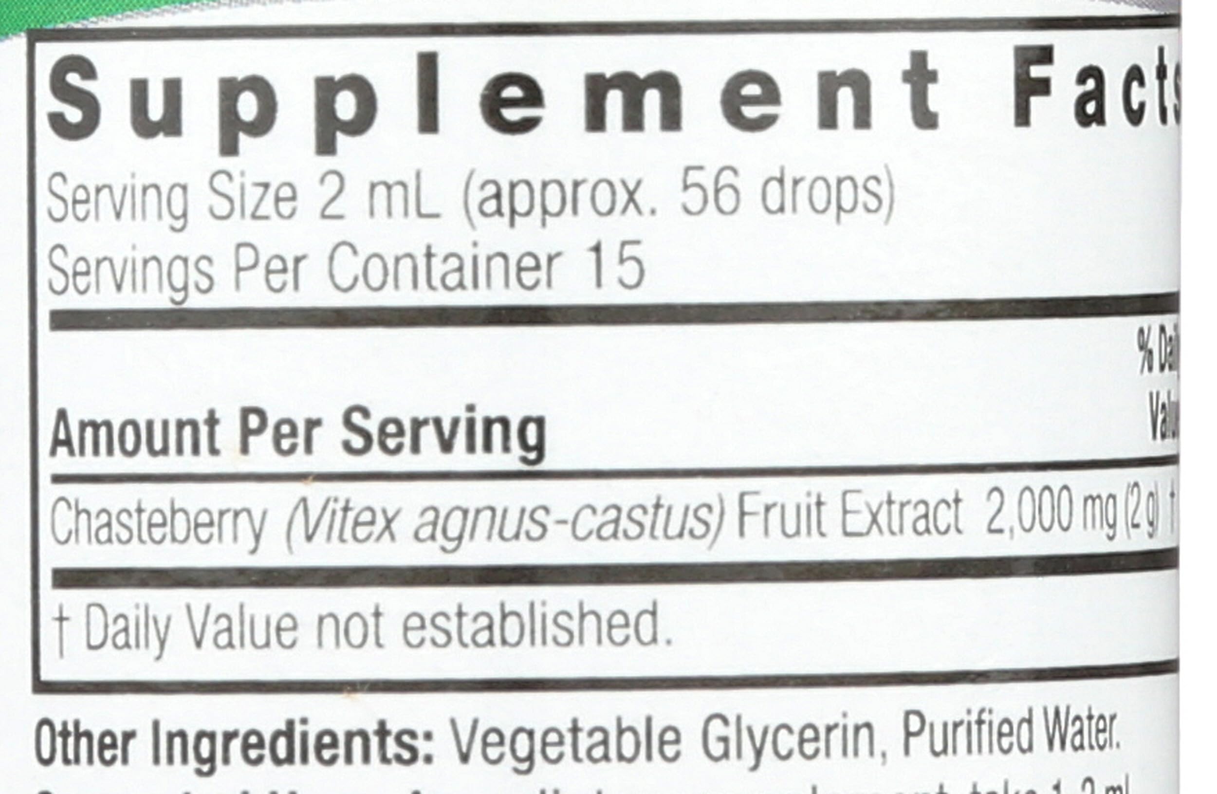 Nature's Answer Vitex Berry dropper-cap highlights alcohol-free herbal supplement for women