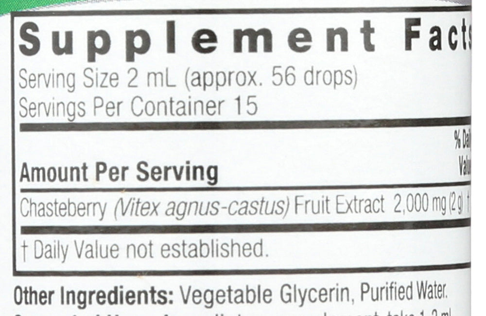Nature's Answer Vitex Berry dropper-cap highlights alcohol-free herbal supplement for women