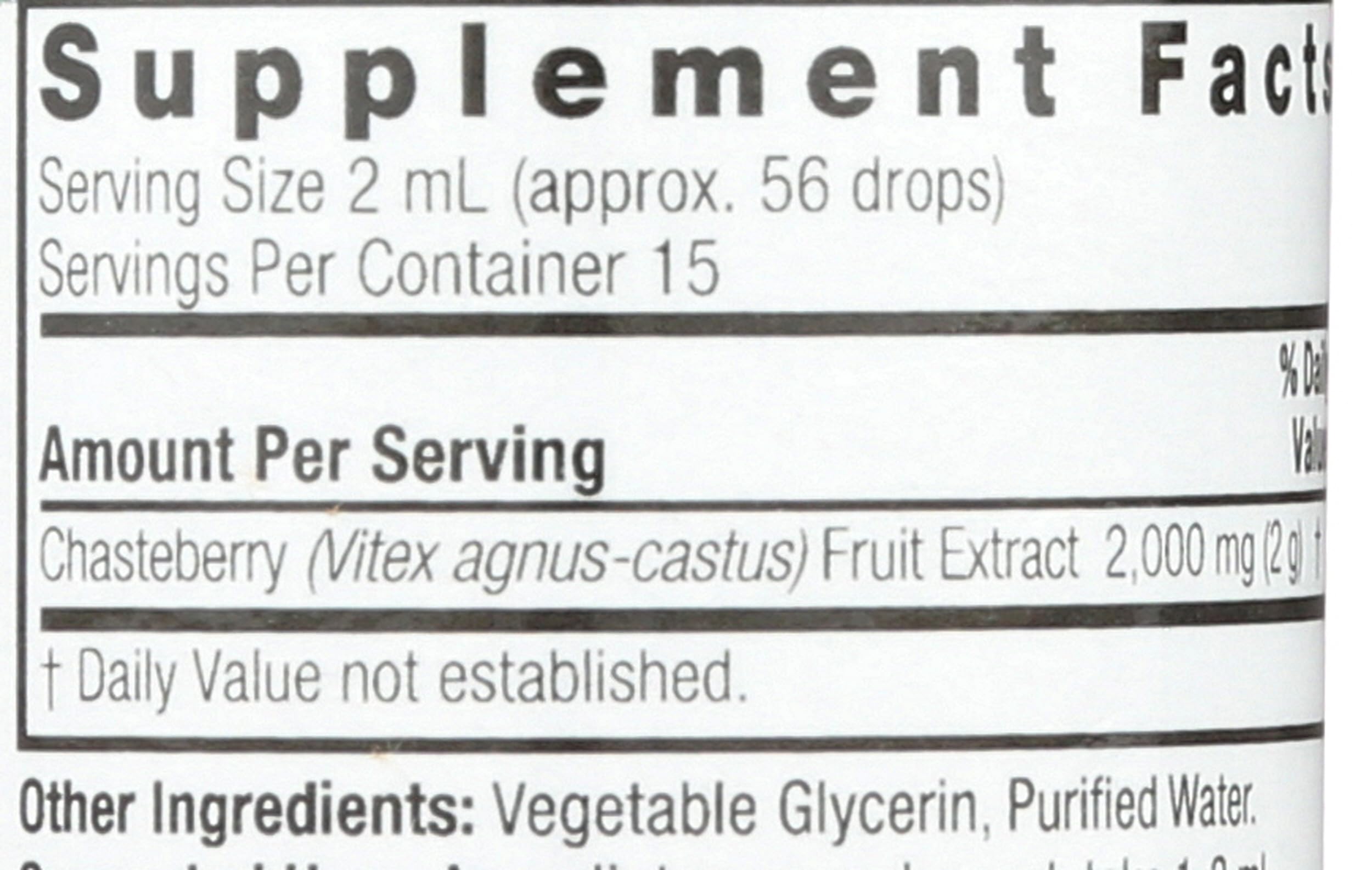 Nature's Answer Vitex Berry front view evokes trusted, clean, vegan supplement