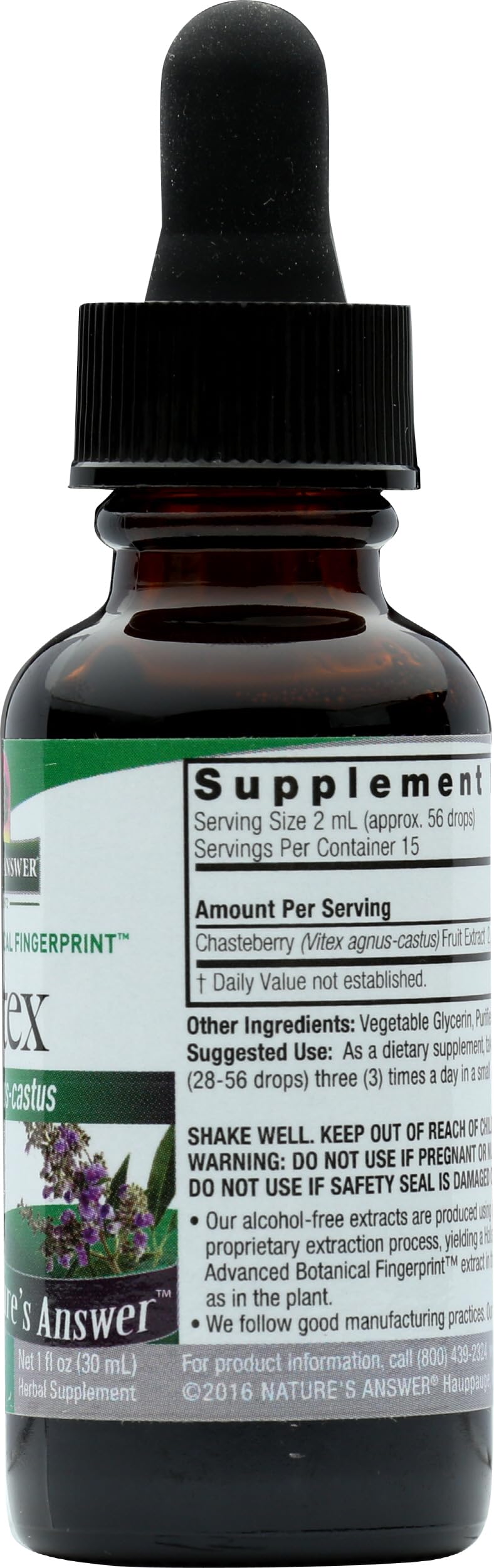 Nature's Answer Vitex Berry usage scene suggests convenient herbal routine