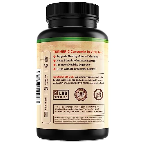 Nature's Base ingredients displayed beside the bottle, featuring turmeric, ginger, and ACV.