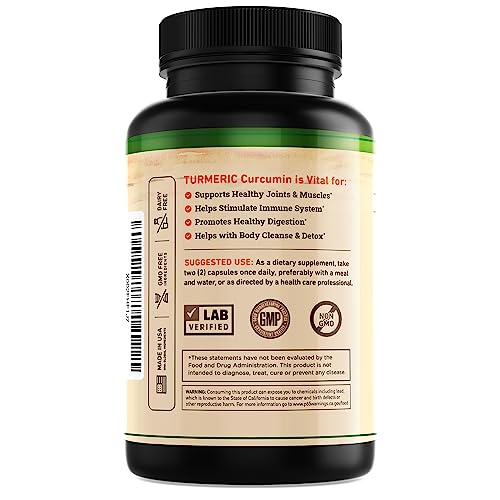 Nature's Base ingredients panel highlights turmeric and ginger components