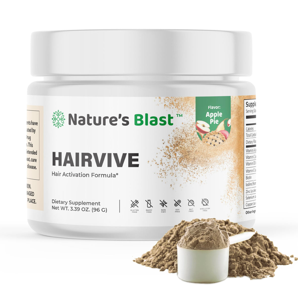 HairVive apple pie powder dissolving smoothly for daily use