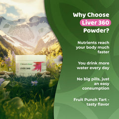 NATURES BLAST Liver 360 fruit punch flavor bottle adds tasty daily ritual.