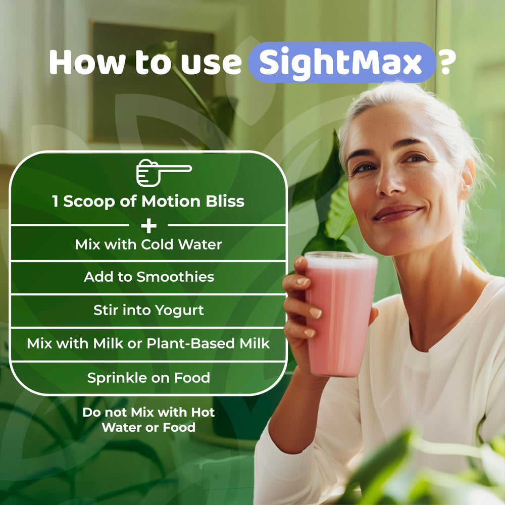 NATURES BLAST SightMax vegan, non-GMO, gluten-free labeling on tub.