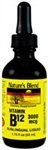 Nature's Blend B12 3000 mcg sublingual drops bottle for quick absorption and daily use