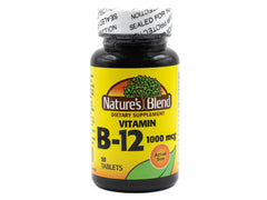 Nature's Blend B12 tablets bottle front for daily supplement use