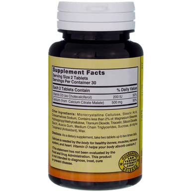 Nature's Blend Calcium Citrate Malate 500 mg tablets arranged for daily use