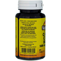 Nature's Blend Calcium Citrate Malate 500 mg tub label highlighting vitamin D content