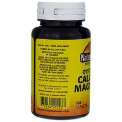 Nature's Blend calcium magnesium ingredients list on label