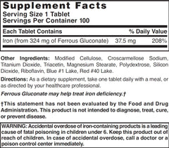 Nature's Blend Ferrous Gluconate serving image illustrating a simple daily iron routine