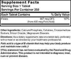 Nature's Blend Folic Acid 400 mcg gluten-free badge view signals safe daily option