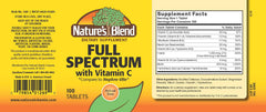 Nature's Blend Full Spectrum B label close-up for vitamin content visibility.