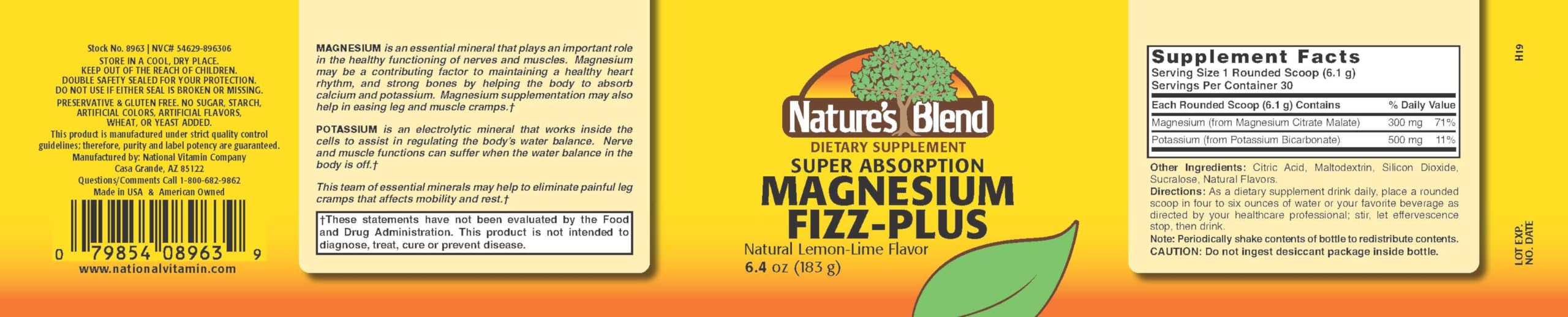 Nature's Blend Magnesium Fizz scoop dissolving in water for a refreshing drink
