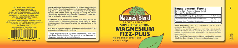 Nature's Blend Magnesium Fizz scoop dissolving in water for a refreshing drink