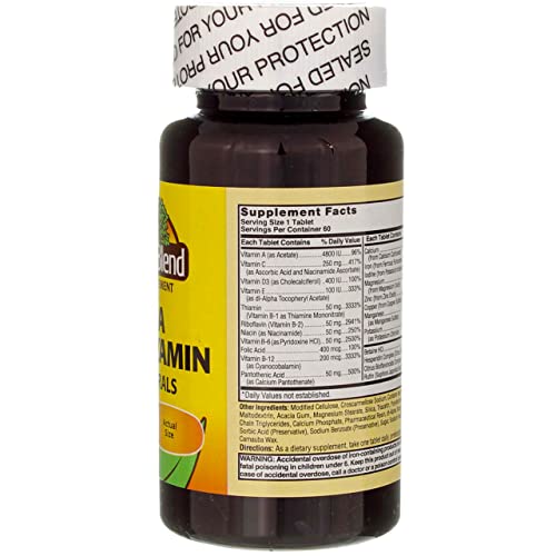 Nature's Blend MEGA Multi gluten-free icon indicating allergen-friendly option.