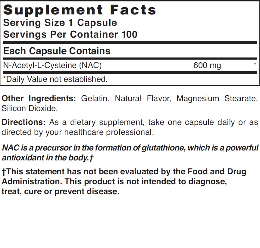 Nature's Blend NAC capsules closeup, easy-to-swallow form for daily resilience.