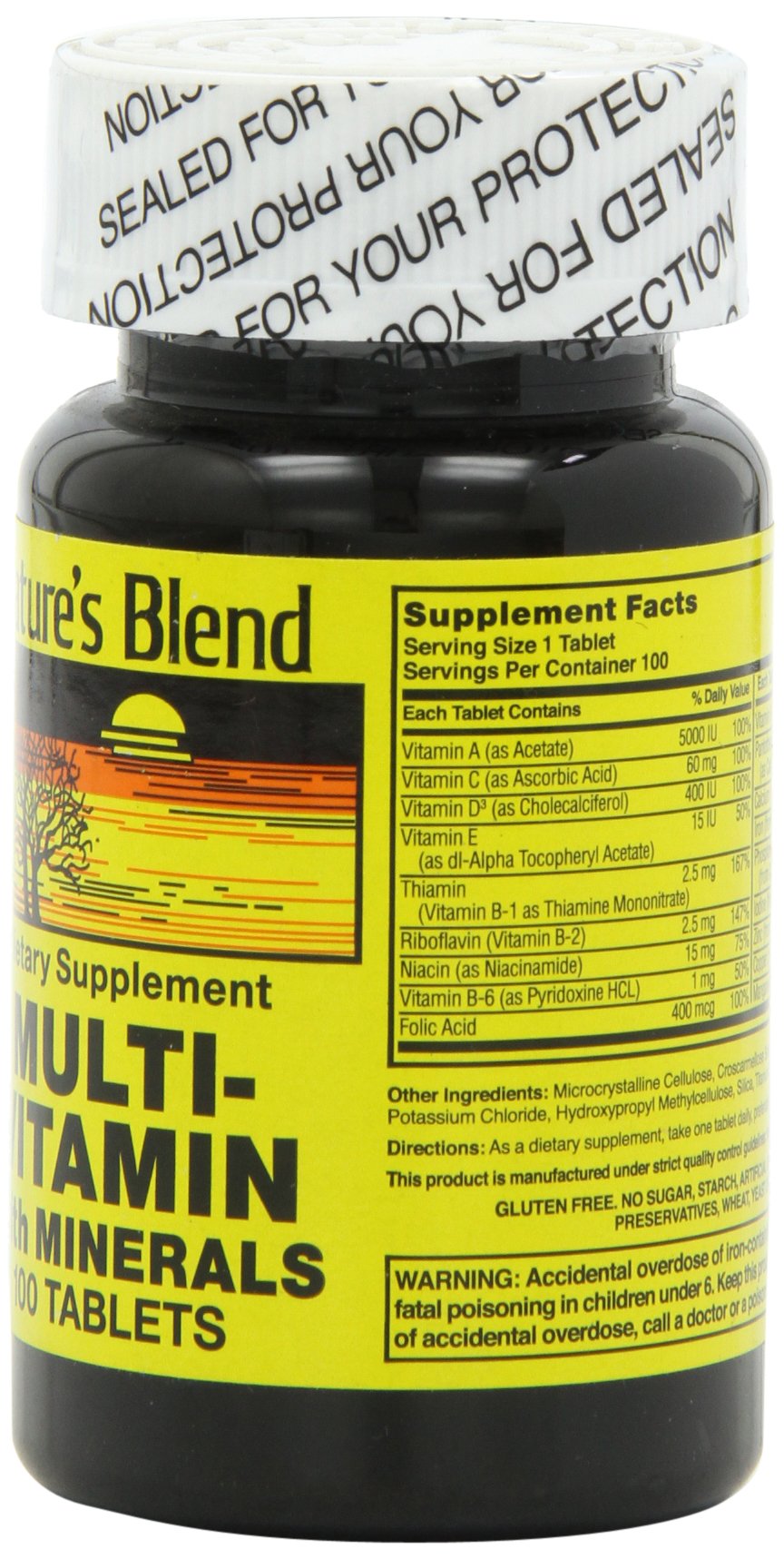 Nature's Blend NAT B bottle top showing easy daily dosing