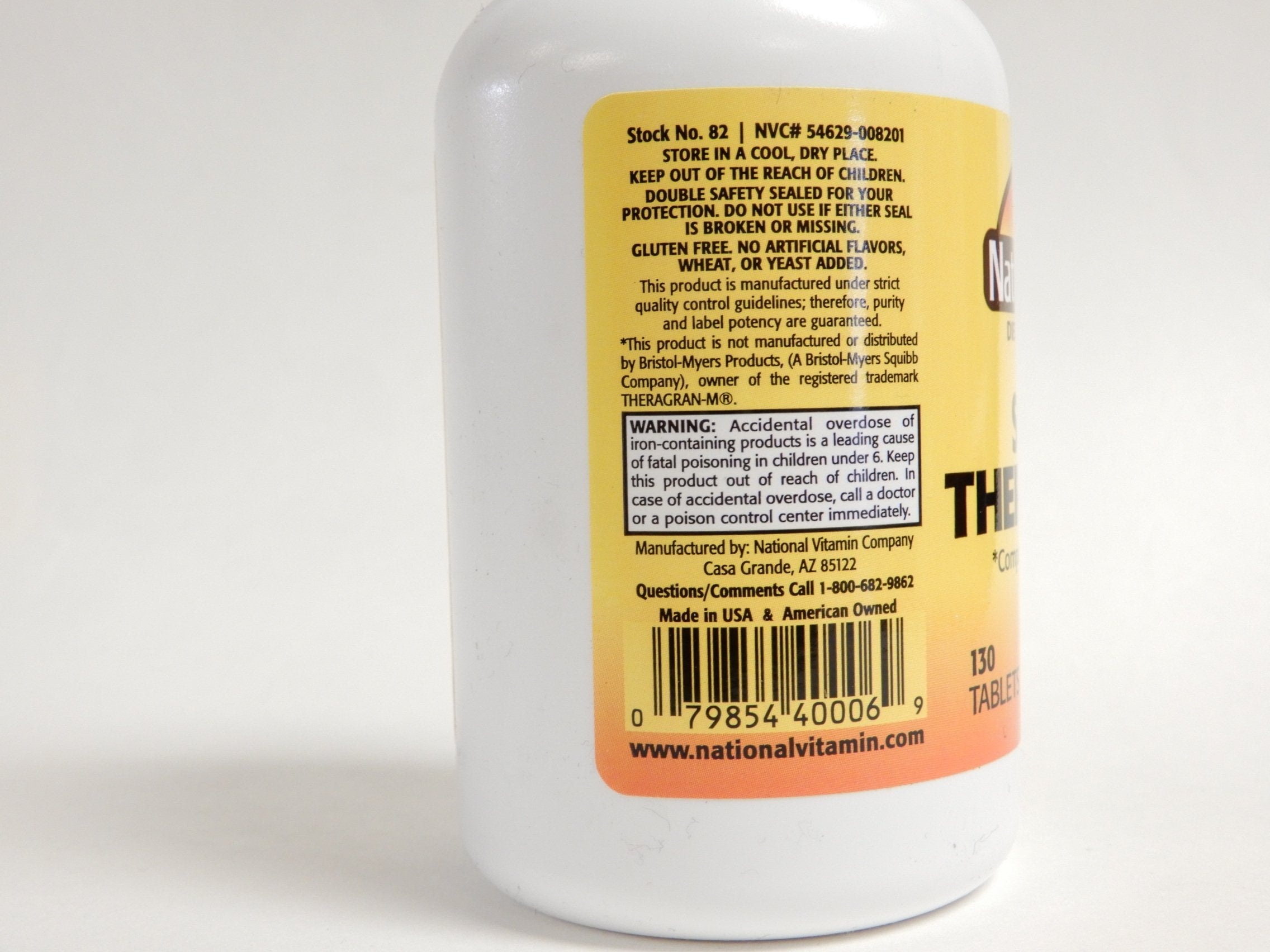 Nature's Blend NAT B Super THERA Vite M TB 130 packaging emphasizes convenient on-the-go nutrition