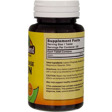 Nature's Blend Niacin Timed Release branding for easy product recognition in routines