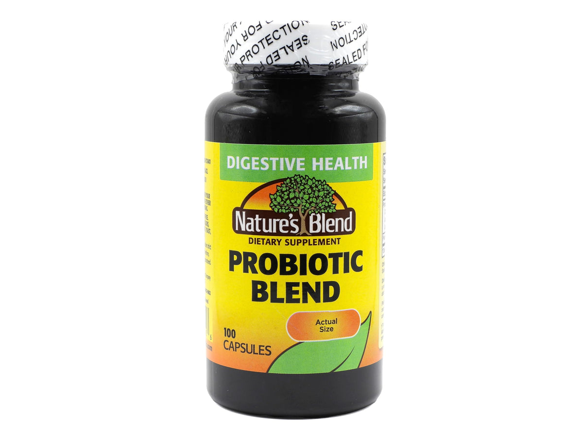 Nature's Blend Probiotic Blend 2M CFU bottle ready for daily use and digestion support