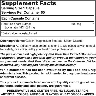 Nature's Blend Red Yeast Rice Extract capsules, bottle close-up for daily supplementation.