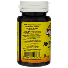 Nature's Blend Super Antioxidant Aces label detail, ingredients highlight four powerful antioxidants