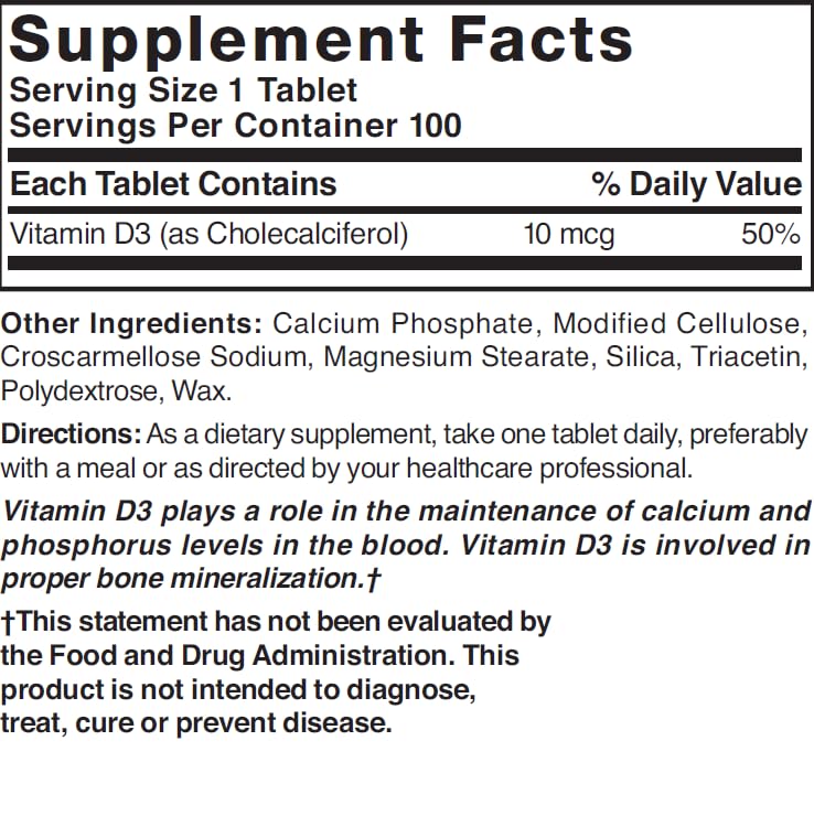 Nature's Blend Vitamin D 400 IU packaging closeup with branding