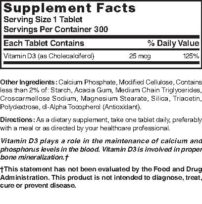 Nature's Blend Vitamin D3 1000 IU label shows gluten-free, preservative-free formula.