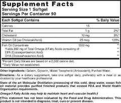 Nature's Blend vitamin D3 with omega-3 label, clear packaging helps informed choices.