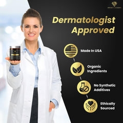 Nature's Blessing anti-aging cream jar hints at smoothing fine lines with nourishing formula.