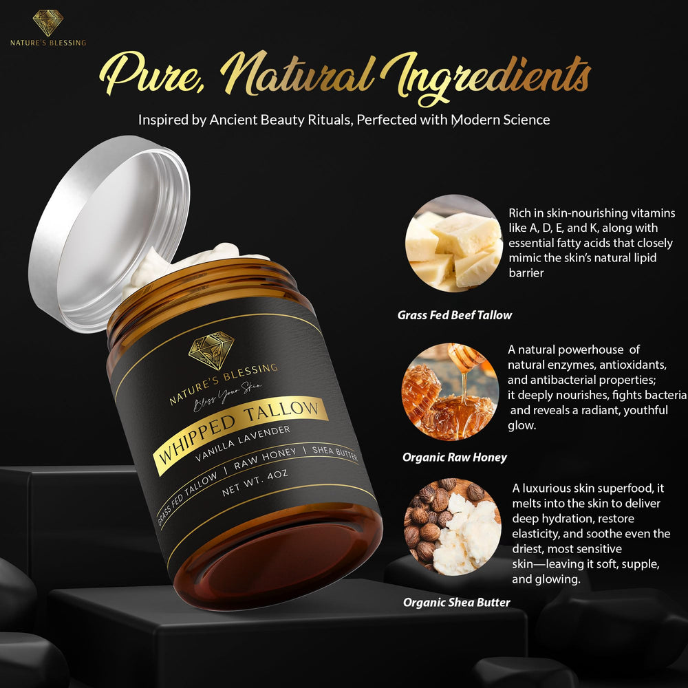 Nature's Blessing tattoo aftercare use suggests gentle, soothing support for healing skin.