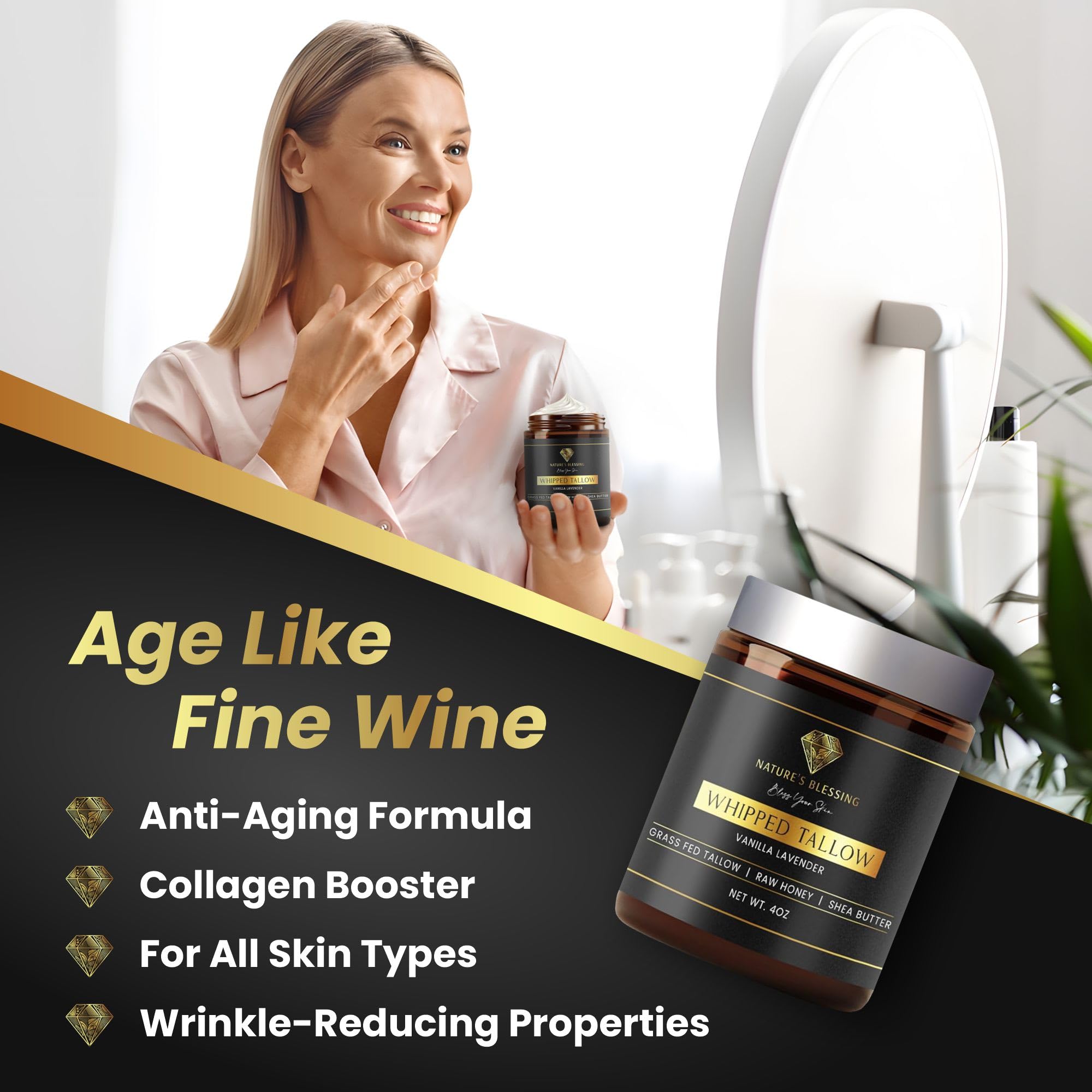 Nature's Blessing whipped balm texture appears luxurious and easy to apply.